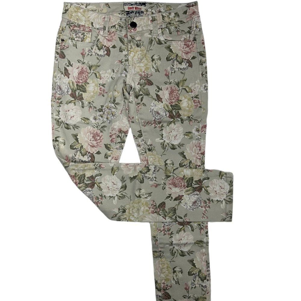 Hot Kiss Skinny Lily Floral Jeans (4)